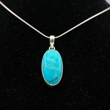Load image into Gallery viewer, Turquoise pendant in 925 Silver
