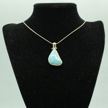Load image into Gallery viewer, Double sided Larimar Pendant in 925 Silver