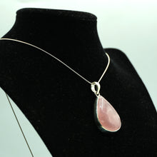 Load image into Gallery viewer, Rose Quartz pendant 925 Silver