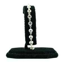 Load image into Gallery viewer, Quartz Silver Bracelet set with cabochon-cut gemstones in Prong Settings