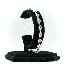 Load image into Gallery viewer, Quartz Silver Bracelet set with cabochon-cut gemstones in Prong Settings