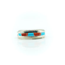 Load image into Gallery viewer, Zuni, Sterling Silver Mosaic Inlay Rings in multiple stone options