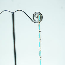 Load image into Gallery viewer, Zuni Sterling Silver Turquoise Needlepoint Dangle Earrings