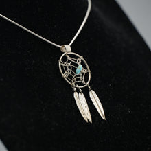 Load image into Gallery viewer, Zuni Dreamcatcher Pendant in Sterling Silver