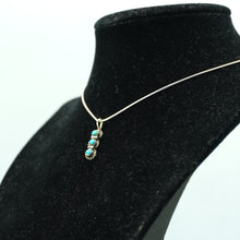 Load image into Gallery viewer, Zuni Sterling Silver Triple-Stone Pendant