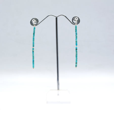Navajo Turquoise Earrings Sterling Silver