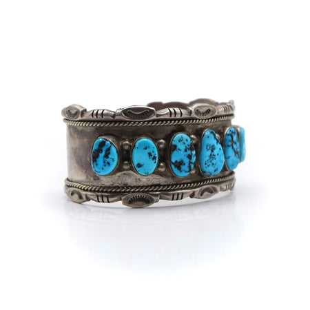 Navajo 925 Silver Multi Stone Turquoise Bracelet