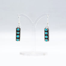 Load image into Gallery viewer, Navajo Turquoise Earrings Sterling Silver