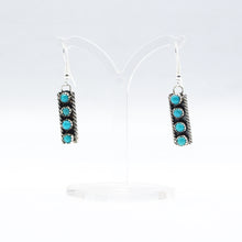 Load image into Gallery viewer, Navajo Turquoise Earrings Sterling Silver