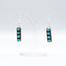 Load image into Gallery viewer, Navajo Turquoise Earrings Sterling Silver