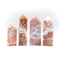 Load image into Gallery viewer, Druzy Pink Agate Towers