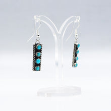 Load image into Gallery viewer, Navajo Turquoise Earrings Sterling Silver