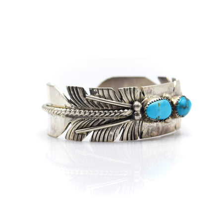 Navajo Multistone turquoise Overlay Sterling Silver bracelet