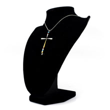 Load image into Gallery viewer, Zuni Cross Pendant – Mother of Pearl, Turquoise & Coral in Sterling Silver