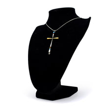 Load image into Gallery viewer, Zuni Cross Pendant – Mother of Pearl, Turquoise & Coral in Sterling Silver