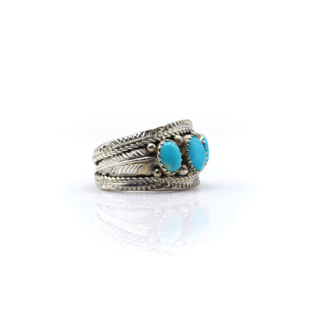 Navajo Turquoise Multi stone Ring in Sterling Silver