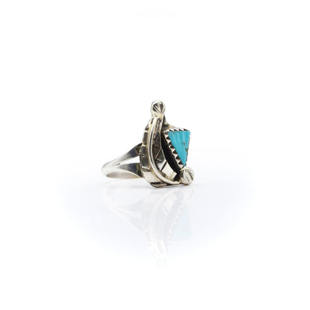 Navajo Turquoise Ring in Sterling Silver