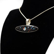 Load image into Gallery viewer, Zuni Night Sky Pendant – Sterling Silver with Sunface, Moon & Stars