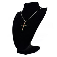 Load image into Gallery viewer, Two-Sided Zuni Cross Pendant – Sterling Silver with Turquoise and Coral