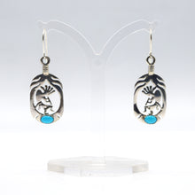 Load image into Gallery viewer, Navajo Kokopelli Earrings in 925 Silver