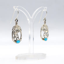 Load image into Gallery viewer, Navajo Kokopelli Earrings in 925 Silver