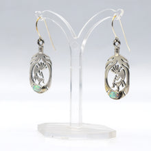 Load image into Gallery viewer, Navajo Kokopelli Earrings in 925 Silver
