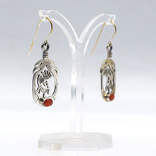 Load image into Gallery viewer, Navajo Kokopelli Earrings in 925 Silver