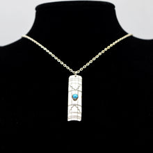 Load image into Gallery viewer, Navajo Turquoise Pendant in sterling Silver
