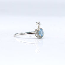 Load image into Gallery viewer, Aquamarine and Topaz Ring 925 Silver
