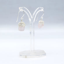 Load image into Gallery viewer, Rose Quartz Earrings 925 Silver
