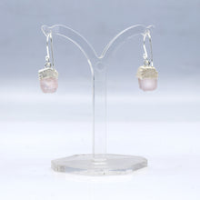 Load image into Gallery viewer, Rose Quartz Earrings 925 Silver
