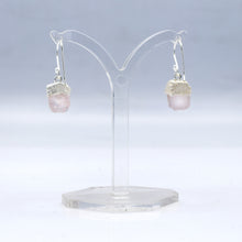 Load image into Gallery viewer, Rose Quartz Earrings 925 Silver