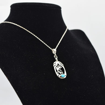 Navajo Kokopelli Pendants in 925 Silver