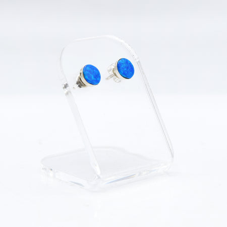 Zuni Synthesized Opal Earring in 925 Silver