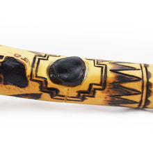 Load image into Gallery viewer, Navajo Stone Axe in Leather and Pyrographed Wood