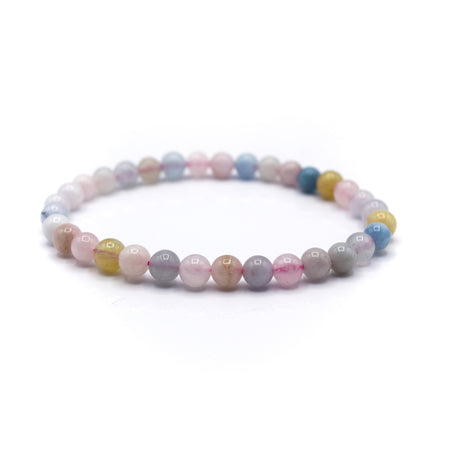 Beaded Bracelet Morganite and Aqua Marine