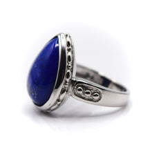 Load image into Gallery viewer, Lapis Drop Ring 925 Silver
