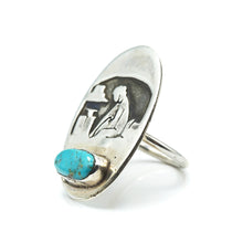 Load image into Gallery viewer, Navajo, Native Woman Turquoise Ring
