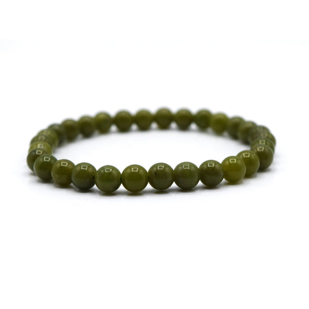 Nephrite Jade Beaded Bracelet