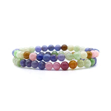 Load image into Gallery viewer, Tanzanite, Tourmaline and Aventurine Beaded Bracelet