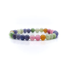 Load image into Gallery viewer, Tanzanite, Tourmaline and Aventurine Beaded Bracelet