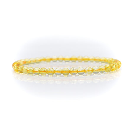 Citrine 4mm Beaded Bracelet