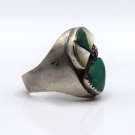 Navajo Multi-stone Turquoise and Mother of pearl in 925 Silver