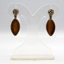 Load image into Gallery viewer, Tigers Eye Earrings in 925 Silver
