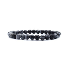 Load image into Gallery viewer, Snowflake Obsidian Beaded Bracelets
