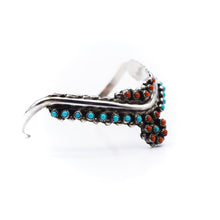 Load image into Gallery viewer, Zuni Turquoise and Coral Bracelet
