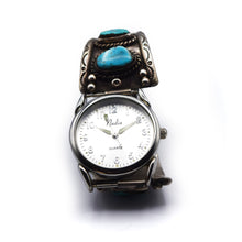 Load image into Gallery viewer, Navajo, Turquoise Cluster Watch
