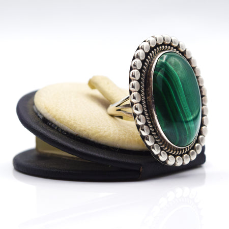 Navajo 925 Silver Malachite Ring