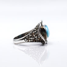 Load image into Gallery viewer, Navajo Larimar Overlay 925 Silver Ring