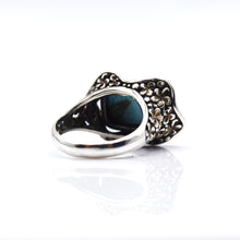 Load image into Gallery viewer, Navajo Larimar Overlay 925 Silver Ring